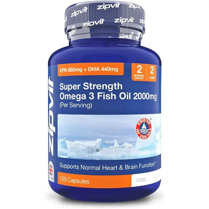 Omega-3 Fish Oil 2000mg | Heart, Brain & Eye Support | 120 Capsules (2-Month Supply) 0