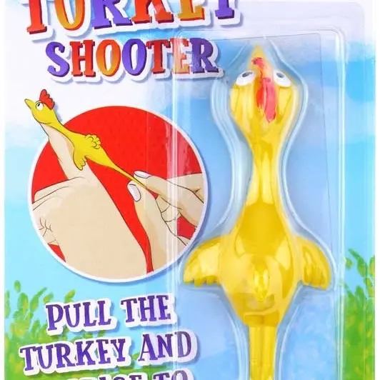 Turkey shooter pull the turkey and release to fly 1