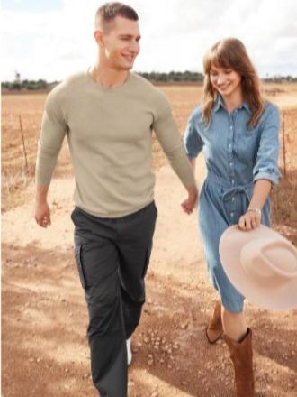 Denim Cotton Shirt Dress Button Pocket & Belt Long Sleeve Jeans Casual Womenswear Chic 1