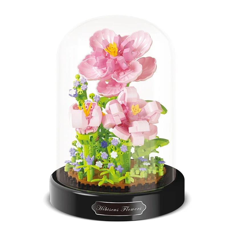 Micro Flower Building Blocks Mini Bricks Particles Eternal Life Flowers Home Decoration Assembling Puzzle Toy Children Gift 5