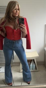 Product Review of LILIOSA LINGERIE BE MINE High Quality Sexy Red Elegant Floral Satin Frill Tummy Control Adjustable Corset + Pants - non adjustable, Comfortable Everyday Casual Eyelet Fit Tube Lace Top, Comfortable Underwear Womenswear, Smooth Shaper Shapewear Outfits from A**. m**s 1