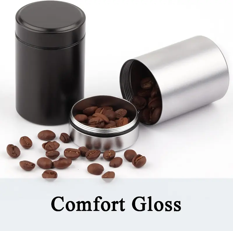Smell Proof Container, solid colour airtight aluminium metal sealing jar for herbal tea coffee spices sugar storage canister 140ML Bottles Lightweight Tin Organiser 2