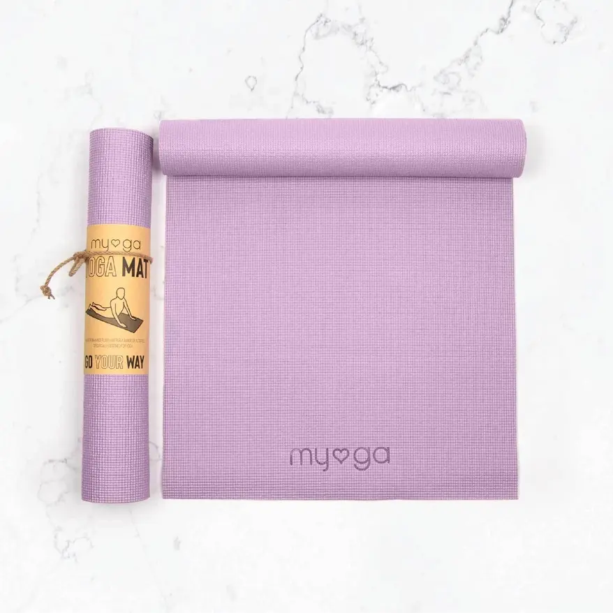 Entry-Level Yoga Mat – Non-Slip, Lightweight & Portable | 4mm Thick PVC Mat for Yoga, Pilates & Workouts | 173x61cm