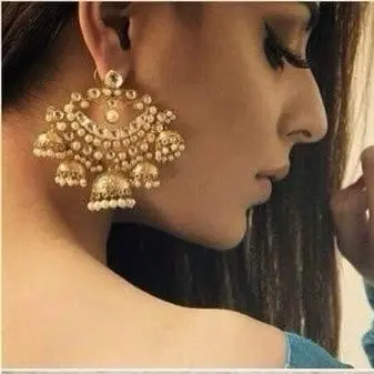 Earrings /Polki/ Kundan Chandbali/ Indian Earrings/ pearl earrings /Pakistani Earrings / bollywood Earrings /Kundan Jewelry