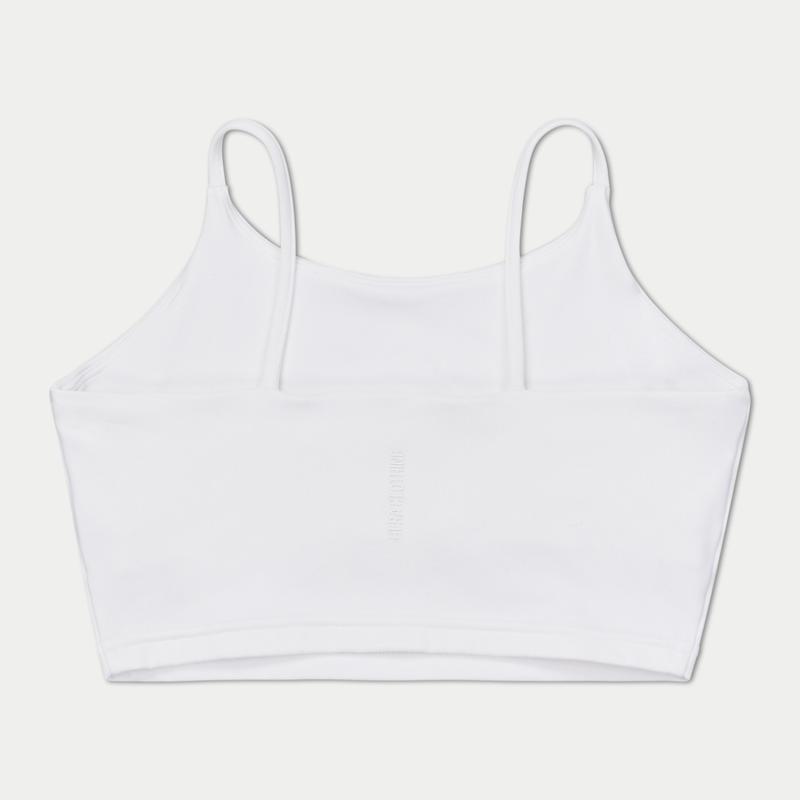 Womens Essential Crop Top - White 7