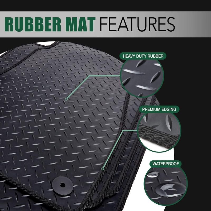 GCM - Car Floor Mats for Audi A3 & S3 2012 to 2020 Full Floor Protection - Anti Slip & Fit Car Mat with 8 Clips Easy to Clean Car Carpet for All-Weather 4