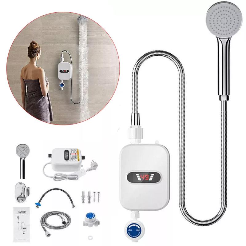 3500W Tankless Hot Water Heater Shower Electric Portable Instant Boiler Bathroom 6