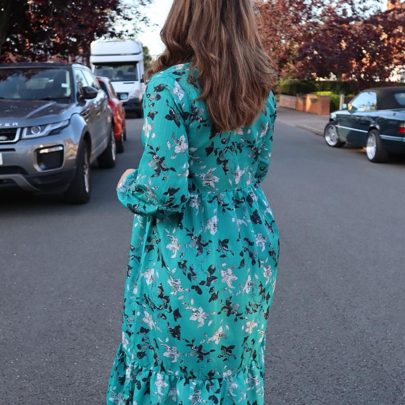 Green Floral DRESS 3