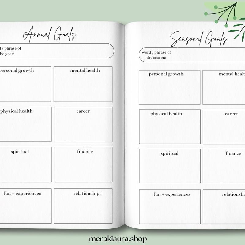 2025 PLANNER & DAILY JOURNAL for Goals, Productivity,  Organisation, Self-Care,  Habits, Manifestation & Wellness 9