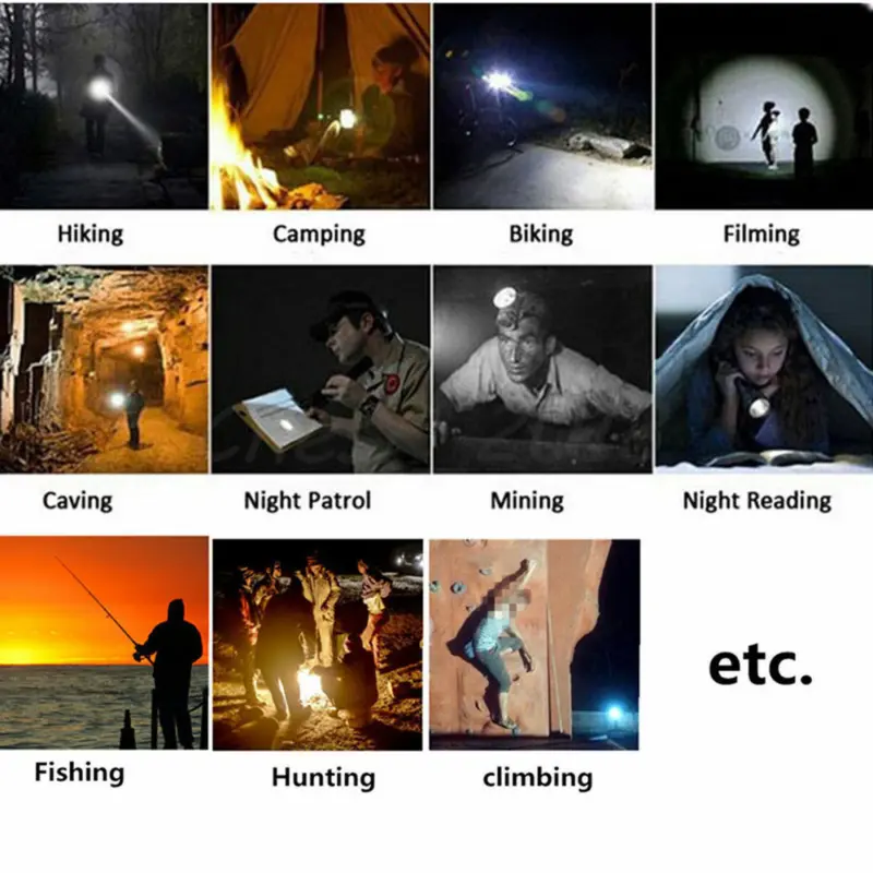 5 modes flashlight battery reportable 1200000LM tactical LED flashlight rechargable camping 100000  lumen  flashlight ceiling  light 7