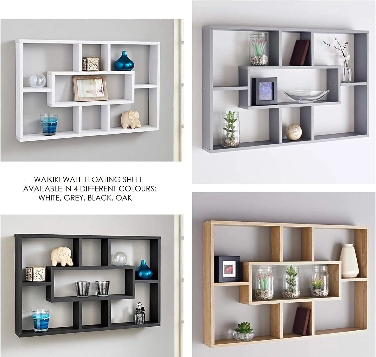 Stylish Space Saving Floating Wall Shelves Display Shelf Bookshelf Storage Unit Decor