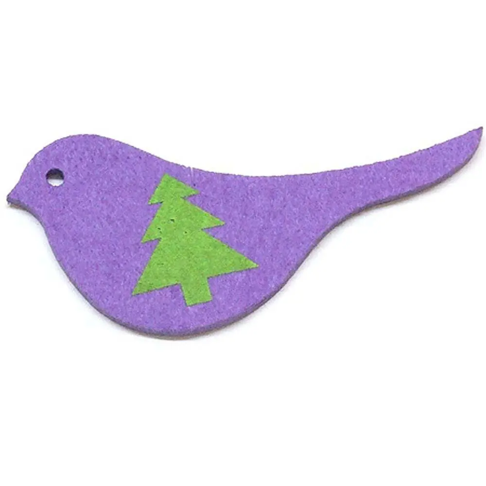 Gisela Graham Purple Felt Bird Christmas Ornament