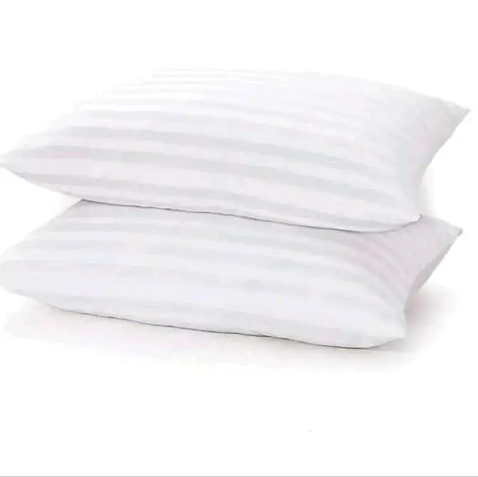 Soft Striped Hotel Pillows - Pack of 4, Soft Cotton, Hotel Quality, Breathable, Budget Quality mattress my pillow duvet covers fluffy bedding comfy neck 2 1