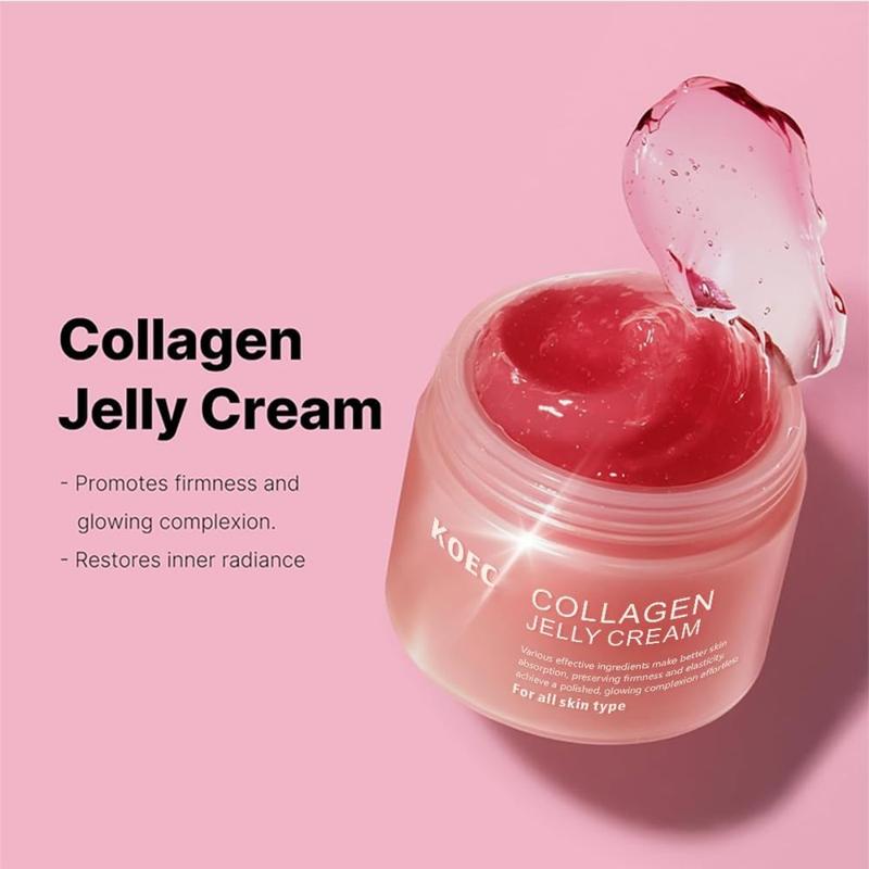 Collagen Jelly Face Cream Face Moisturiser with Niacinamide & Hydrolyzed Collagen - Boosts Skin's Barrier Hydration and Glow for All Skin Type Moisturizers Skincare Comfort Skin Repair 4
