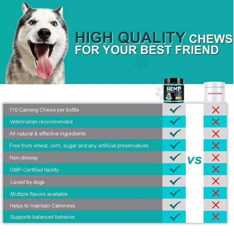 Product Introduction of 110x DOG FOOD Hemp Chews Calming Chews for Dogs ANXIETY RELIEF TREATS - CHICKEN 4