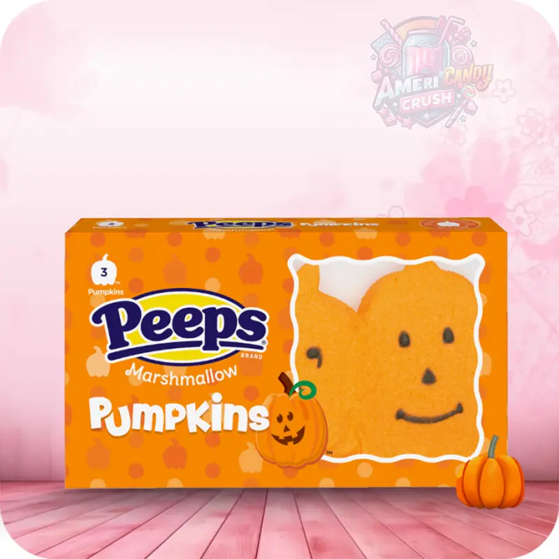 Peeps Halloween Marshmallow Pumpkins 3PK 1.5oz (42g) Candy Sweet 0