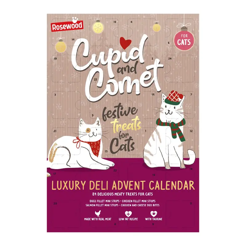 Luxury Deli Meaty Treats Advent Calendar | Great Festive Gifts for Cats & Kittens by Cupid & Comet 0