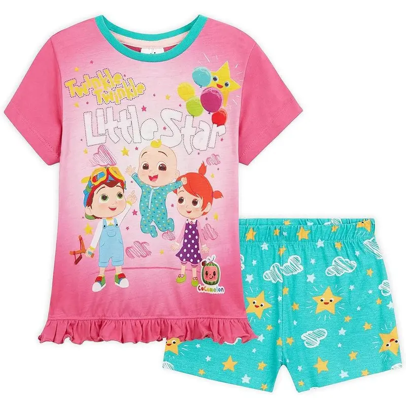 Girls Cocomelon Short Sleeve Pyjamas Cotton Age 2-4 Years 0