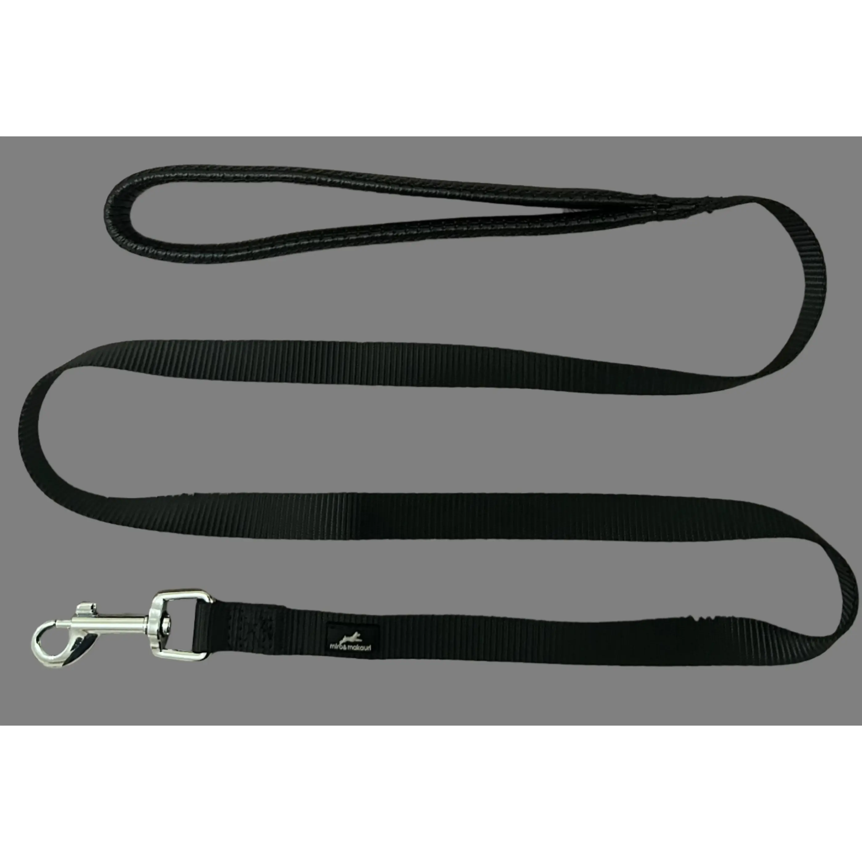 Black nylon dog lead