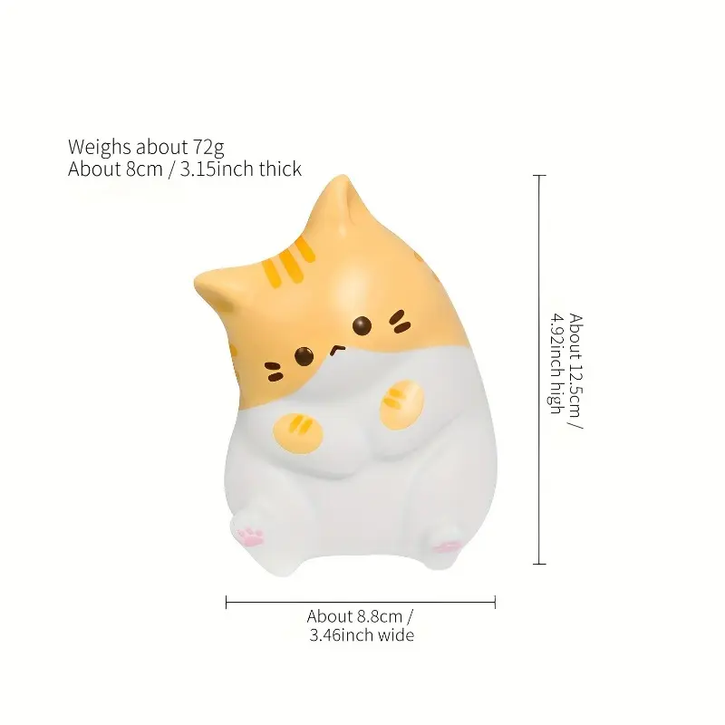 [Slow Rebound Stress Relieving Toys] Pinching, music, slow rebound, cat office ornaments, venting and stress relieving toys 4
