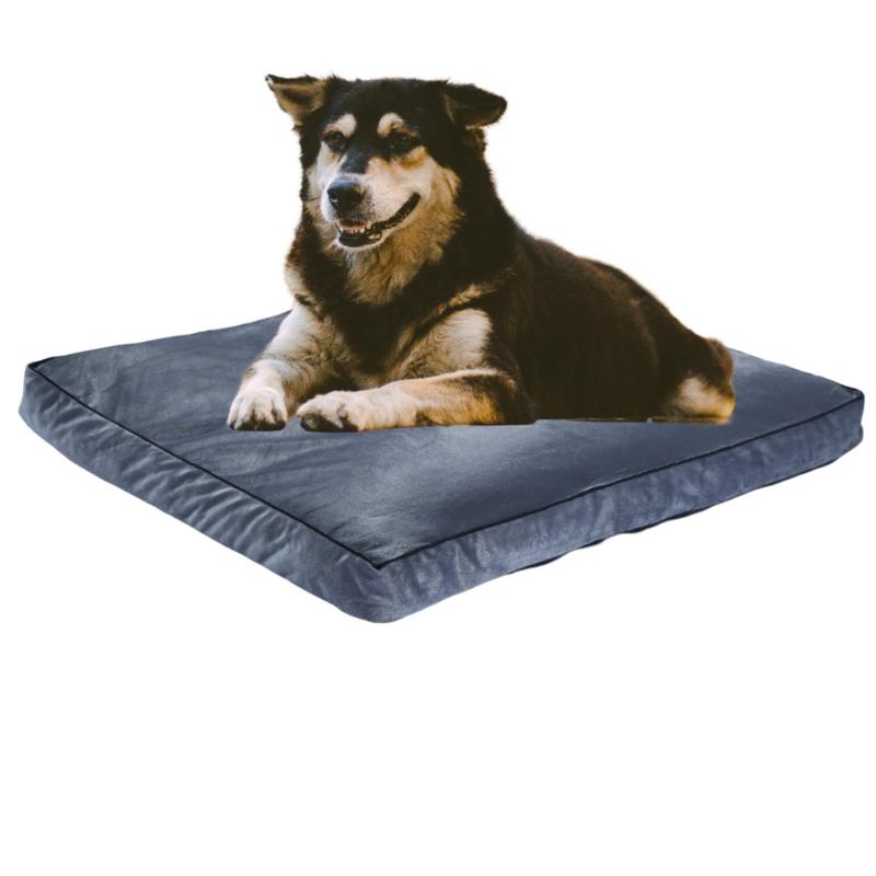 Dog/Cat Bed Pet Pillow Mat Cushion 5CM Thick | Rectangle Reversible Soft Polyester Cover Double Sided Bed For Small Dogs & Cats & Medium Or Large Dogs With Removable & Washable Cover Filled With Fibre Sheet | Fleece Fabric Dog Crate Bed Anti Slip Bottom 2