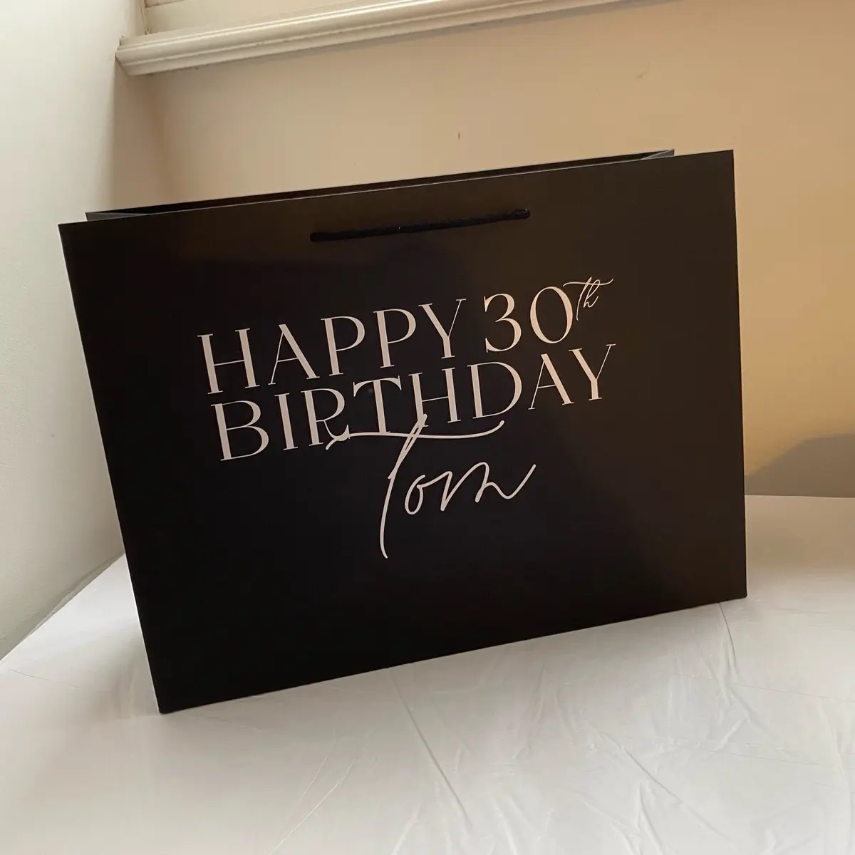 30th birthday personalised gift bag, 30th birthday present bag, 30th birthday gift idea, 30th present idea