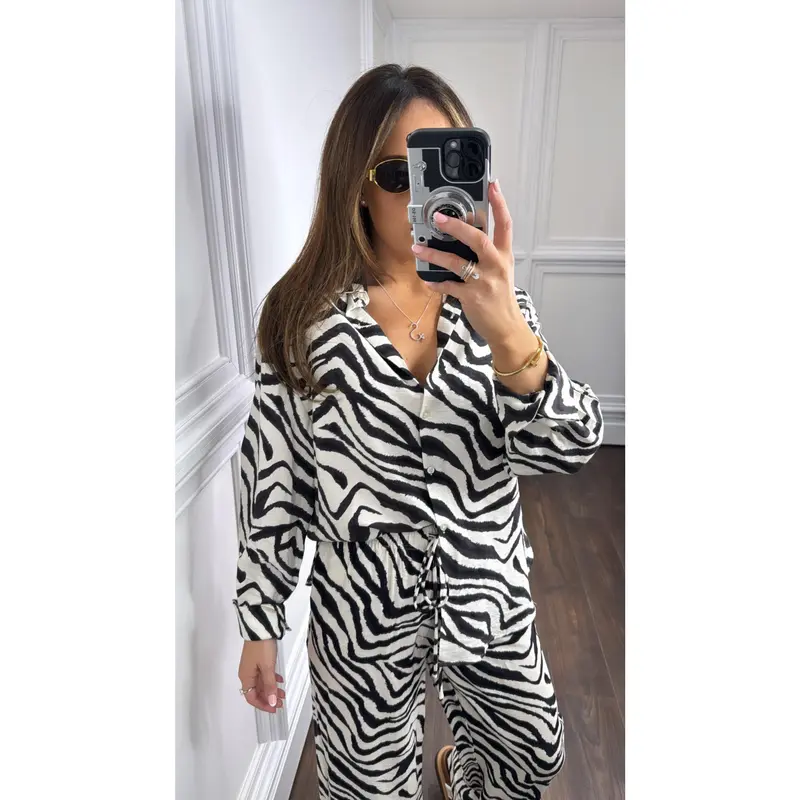 MARA black zebra print co-ord 2