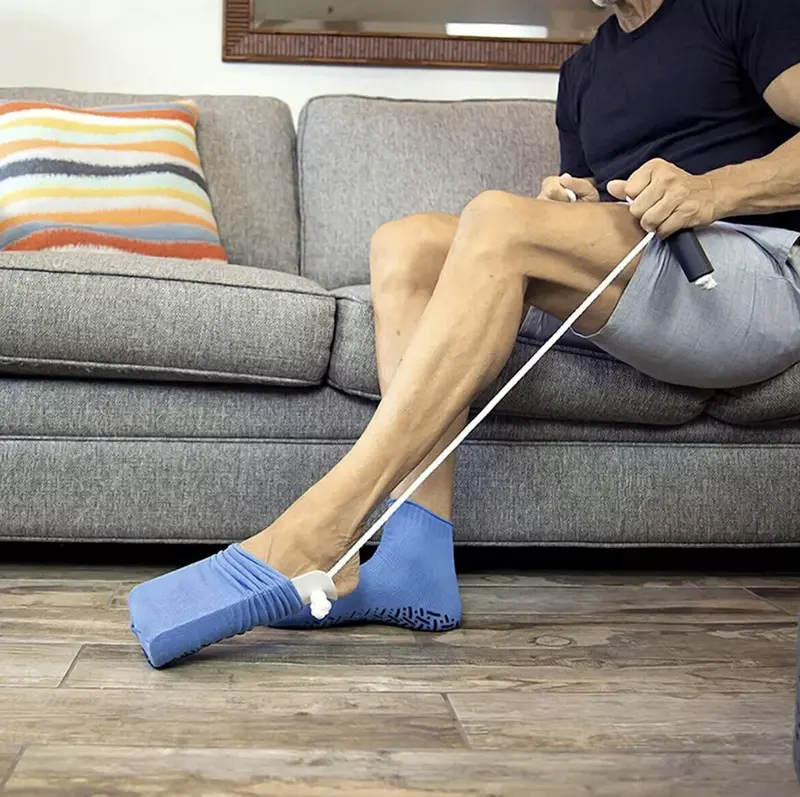 Sock Slider, Easy On/Easy Off Sock Aid Kit Helper Slider Without Bending,Strenching and Straining for Convenient Travel Comfort 7