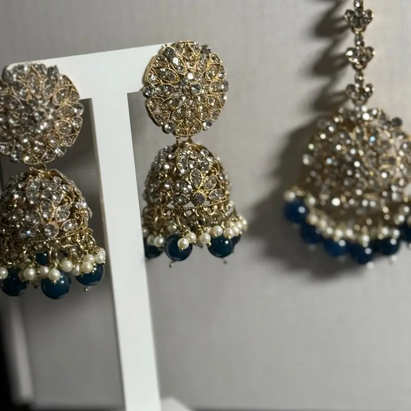 Kriti Jhumka Tikka Set for Girls - Traditional Indian Jewelry 3