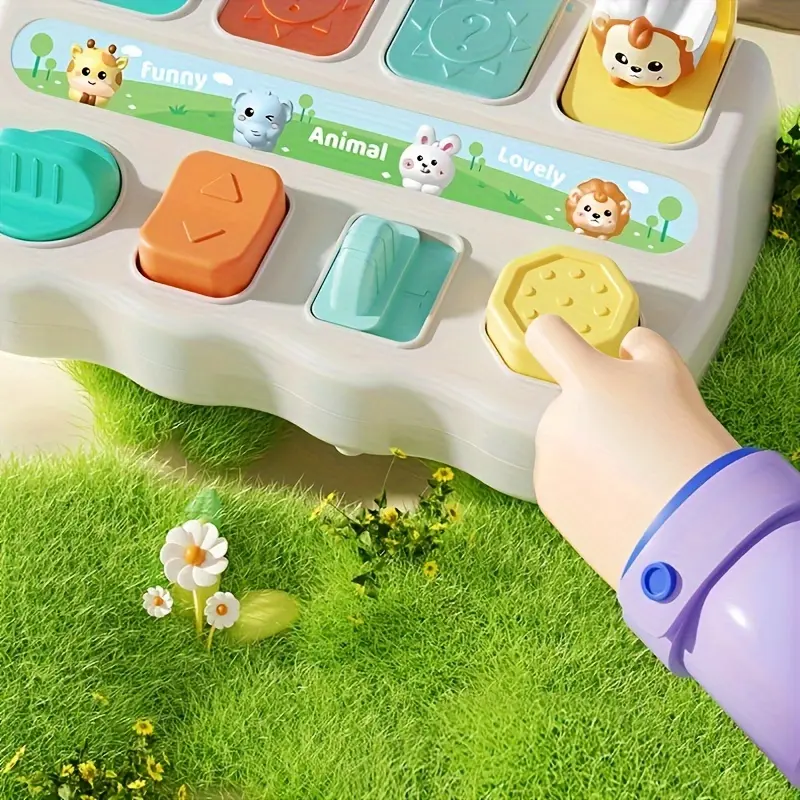 Pop-Up Animal Toy - Interactive Hide & Seek Box for Youngsters, Enhances Logic & Motor Skills, Perfect Birthday or Holiday Gift (Color Varies) 1
