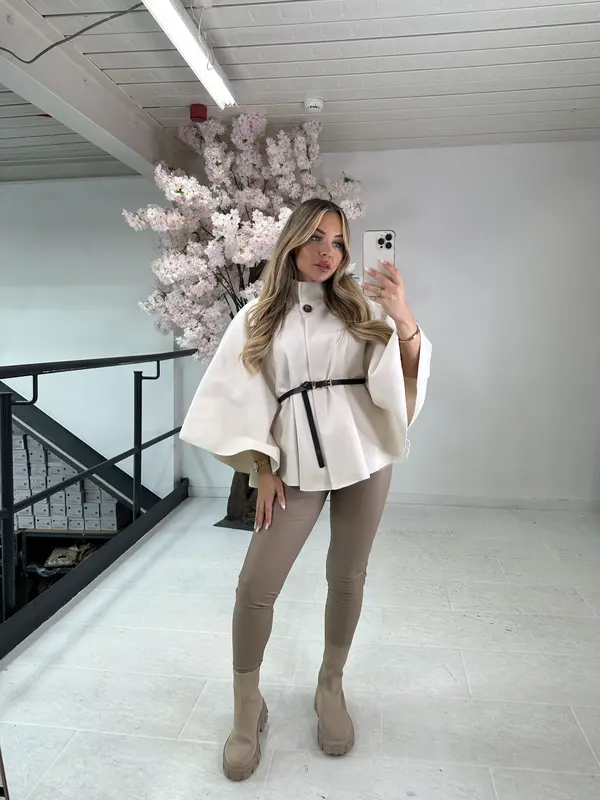 FB LONDON - BELTED PONCHO 1
