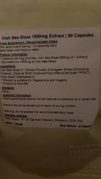 Product Review of Irish Sea Moss Extract 1600mg Capsules (Wildcrafted) from l**v 0