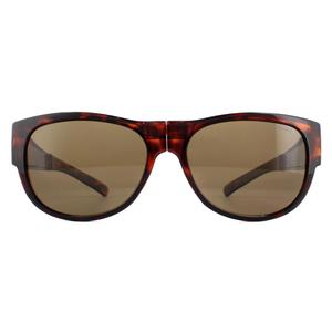Polaroid Suncovers Fit Over Glasses Sunglasses PLD 9008/S 086 SP Dark Havana Bronze Polarized for Male - Mens Sunglasses - Menswear