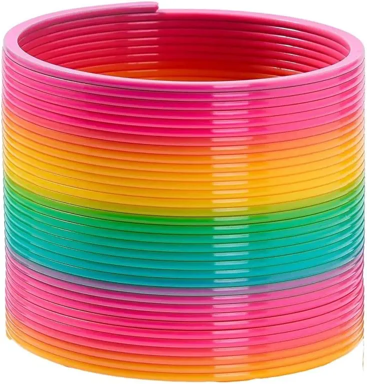 Rainbow Slinky Spring, Multicoloured Magic Springs Perfect Slinking For Having Fun