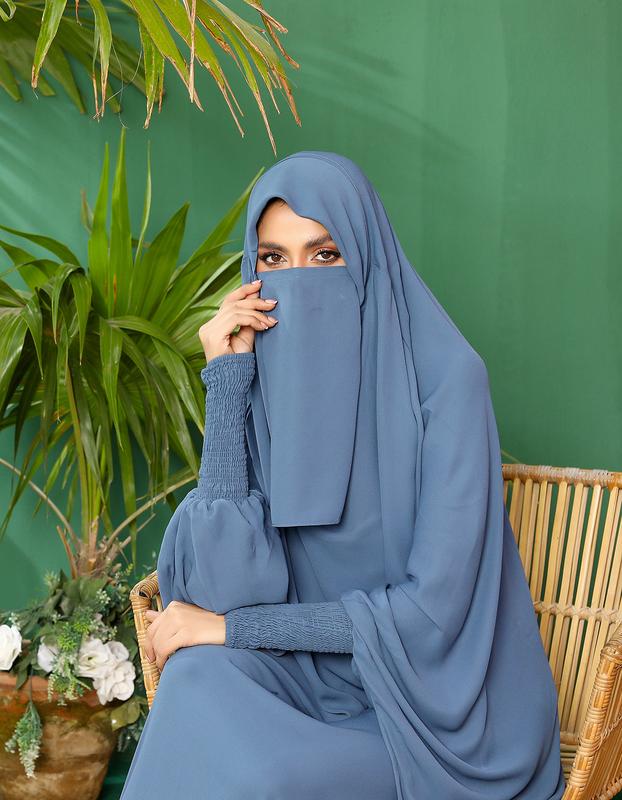 ASL-08 Haya - 1 Piece Jilbab Prayer Set with Elasticated Cuff 2