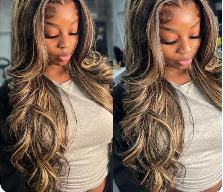Lumio Custom Made Glueless Honey Blonde Highlight Loose Body Wave 5×5 | Wear & Go Wig | 0