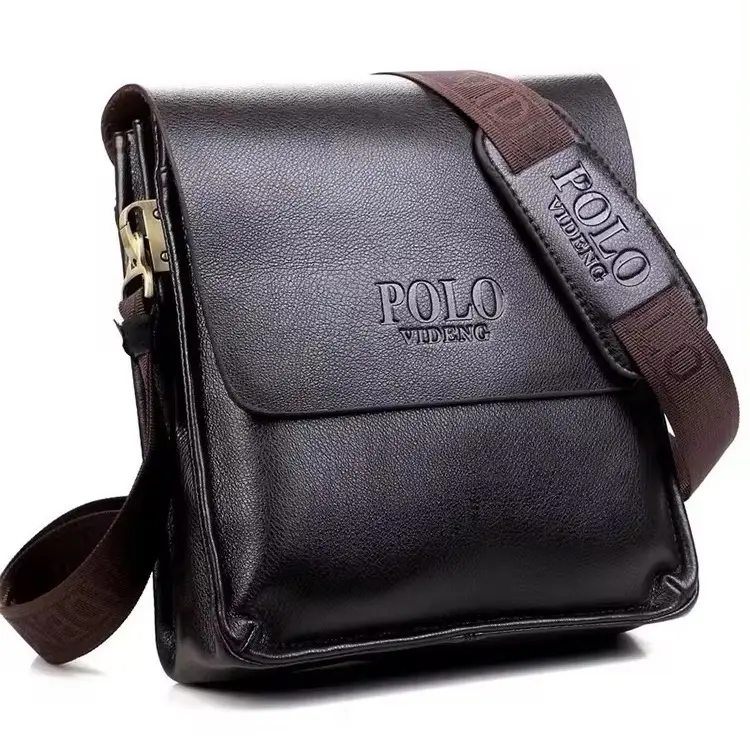 Luxury PU Leather Messenger Bag for Men - Designer Crossbody 7