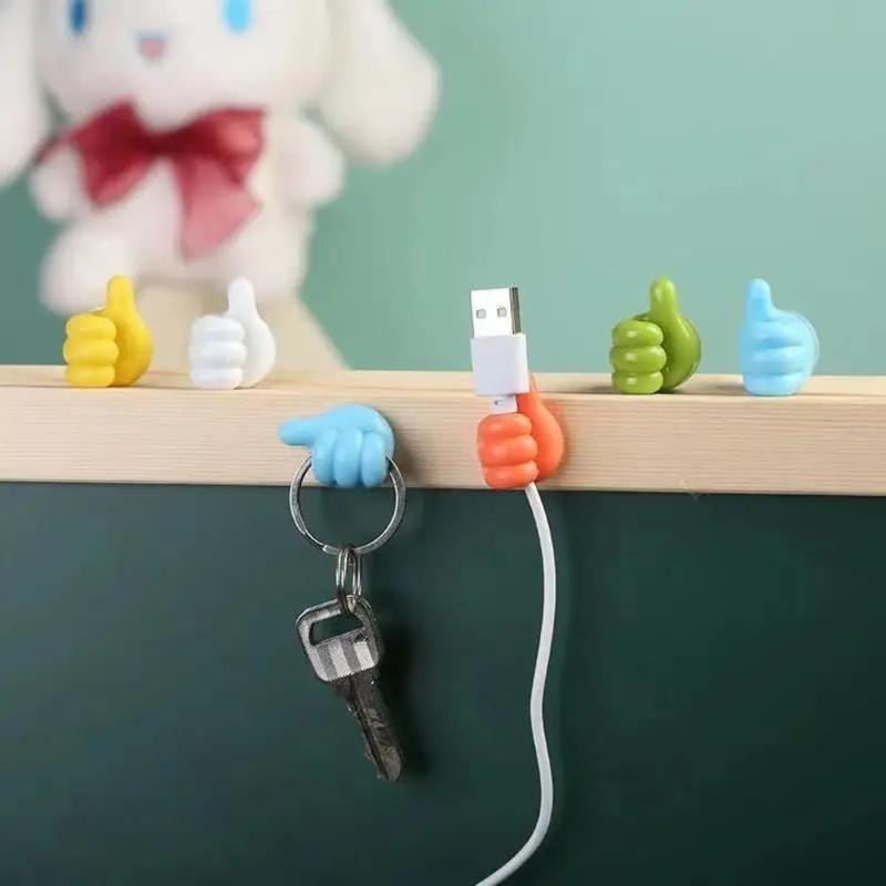 (Gifts) Thumb Wall Hook, Cable Organiser, Desk Accessories, Bedroom Accessories, Room Decor, Home Decor 2
