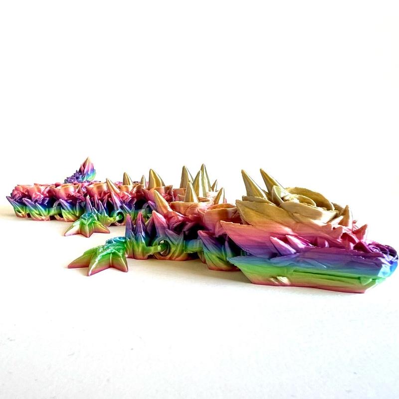 Cinderwing3D Rose Dragon: 3D Printed Fidget Toy | Desk Buddy Multicoloured 6