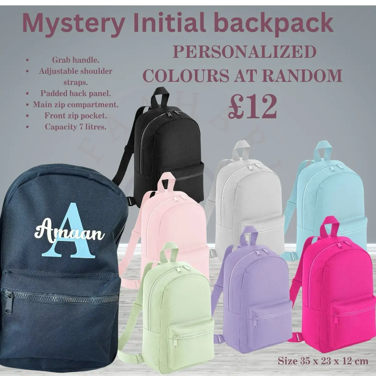 Mystery personalised bag for baby, toddler, child, holiday bag for kids