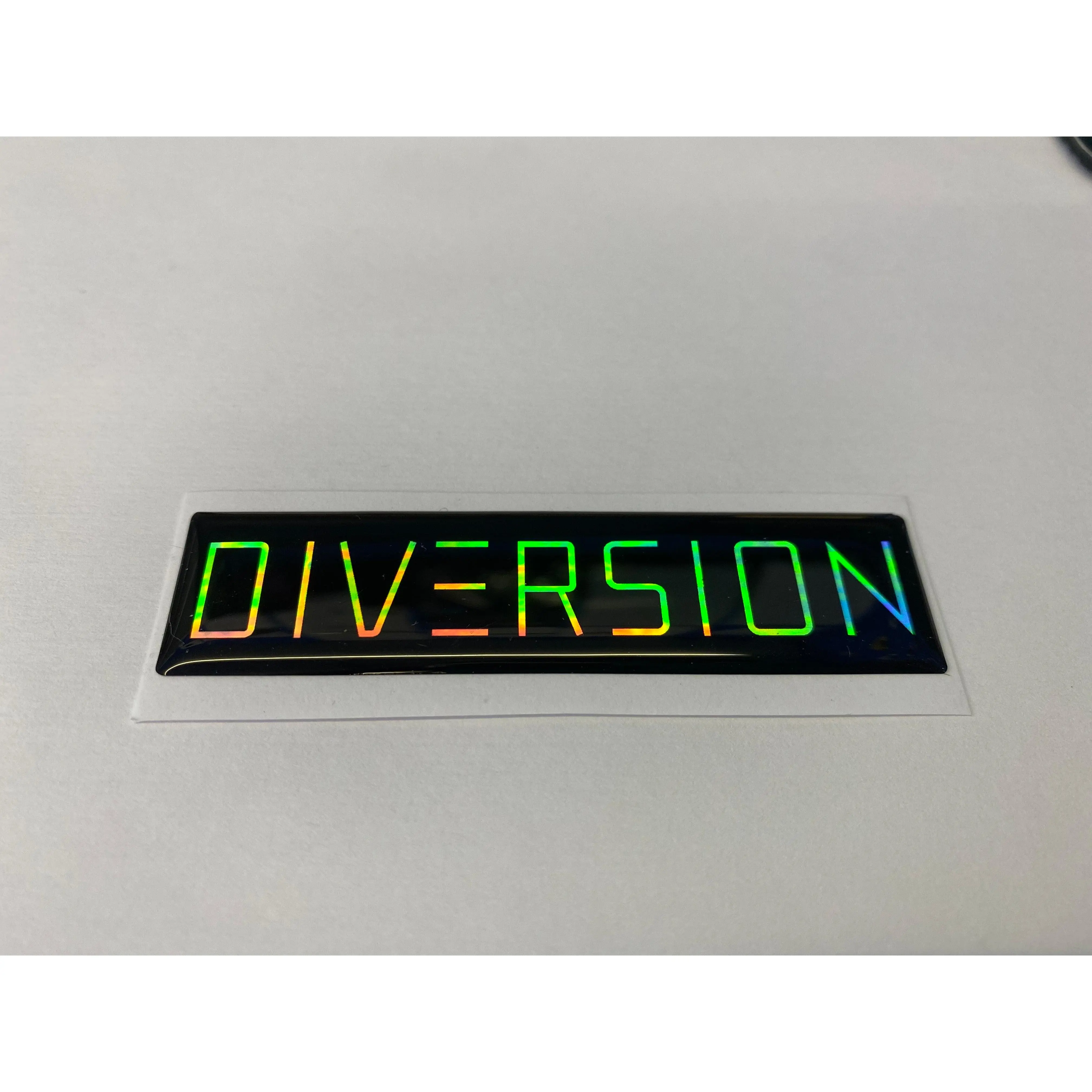 DIVERSION Oil Slick Gel Badge / Self Adhesive (8cm x 2cm)