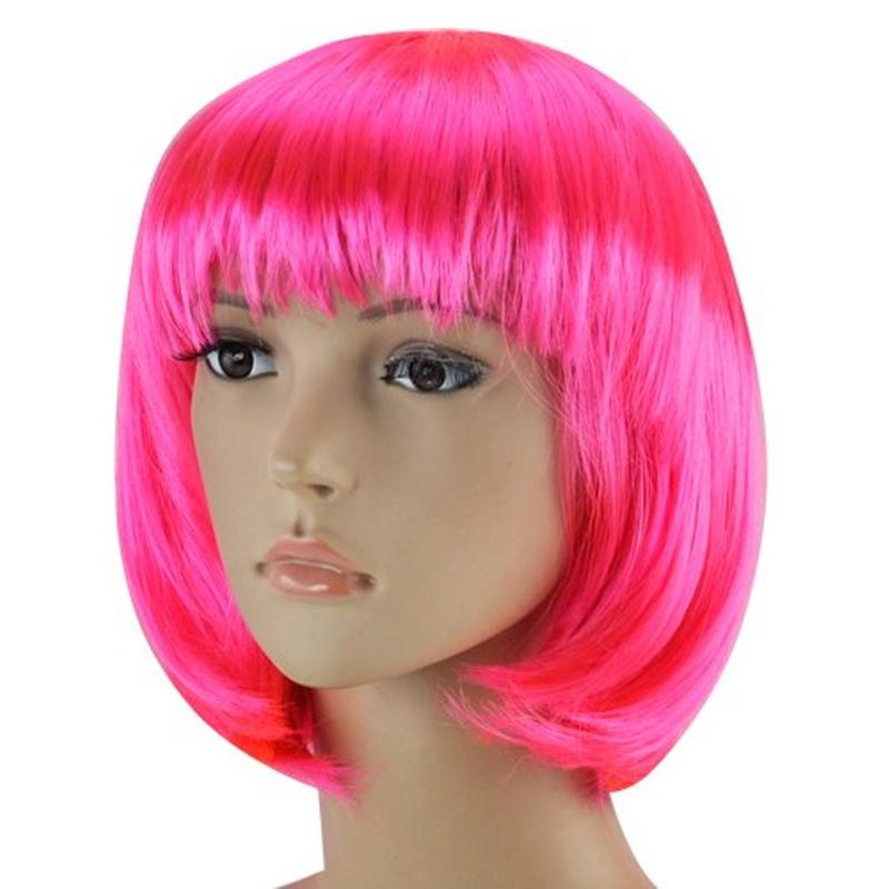 ** SALE** WIG PINK LADIES WOMENS FASHION SHORT BOB STYLE WIG FANCY DRESS UP HEN BIRTHDAY PARTY COSPLAY HOUSE WARMING DISCO SEXY HALLOWEEN ACCESSORY 1
