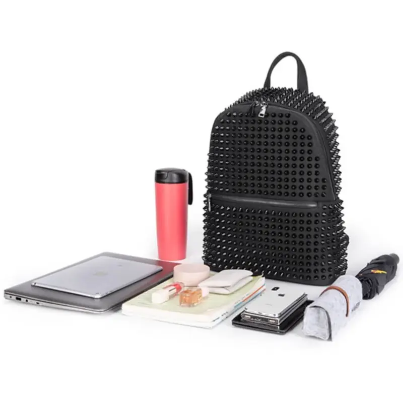 Ro Rox Minerva Studded Canvas Gothic Backpack Bag 5