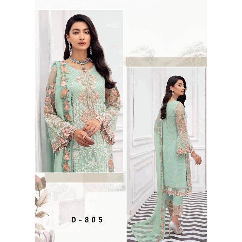 R-805-R - Readymade - Rangoon Chiffon Suit 2022 1