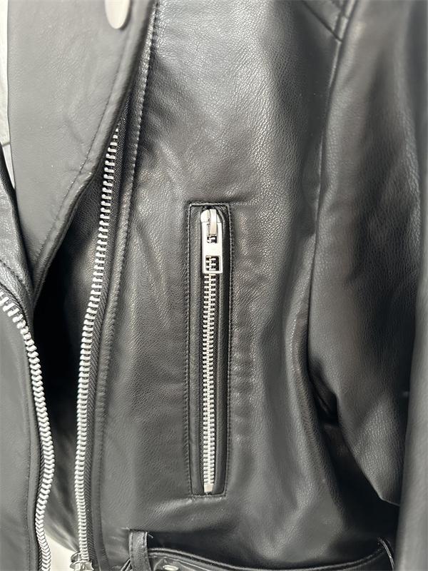 Product Introduction of NEW New Coal graysty le Women's washed leather jacket with belt, short coat with downgraded zipper and vintage lapel jacket HOT 23