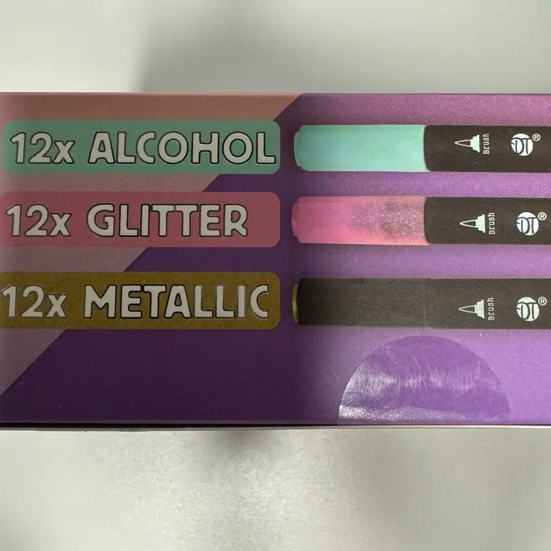 36 PK of Mixed Twinmarkers (Alcohol, Glitter, Metallic) 5