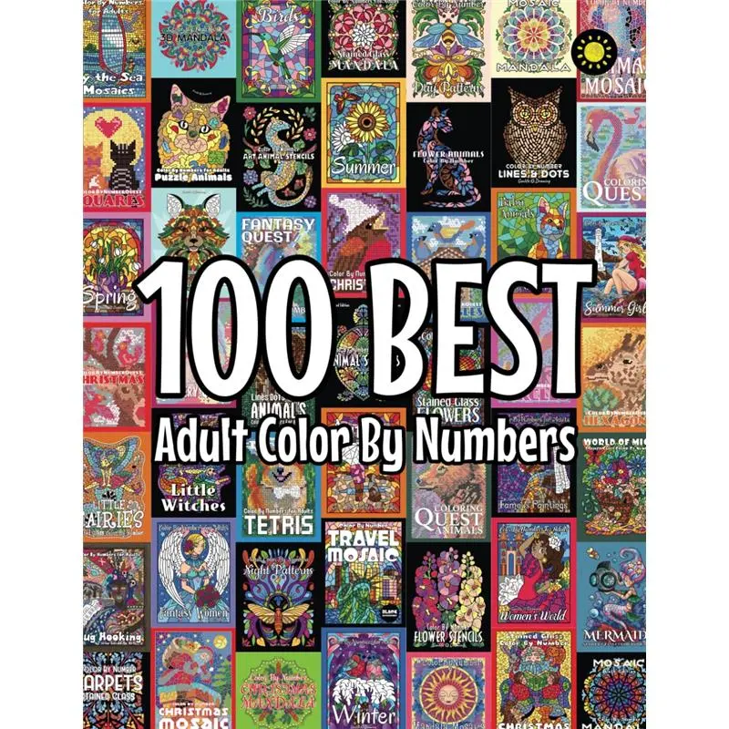 100 BEST Adult Color By Numbers: The best designs  Drawing color by number coloring books