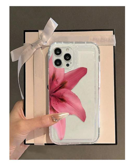 Realistic Lily Print Clear Case for Samsung - Protective Cover 2